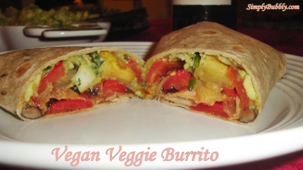 Vegan Recipe - Veggie Burrito (Simply Bubbly)